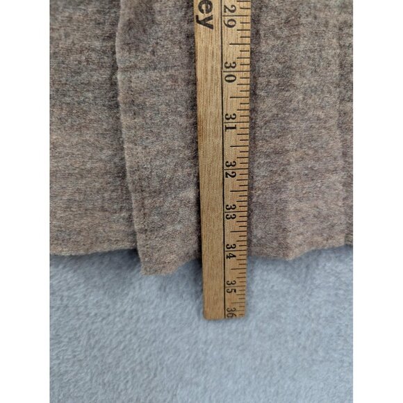 Nanette Lepore Vest Womens Small Brown Merino Wool Duster Open Front Pockets - Picture 4 of 8